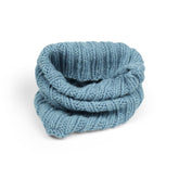 Rippenloop Hella – Blau Meliert | Handgestrickt aus 100 % Wolle