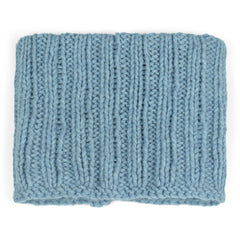 Rippenloop Hella – Blau Meliert | Handgestrickt aus 100 % Wolle