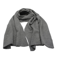 Handgemachter Kaschmir-Schal – 100 % Kaschmir, grau meliert