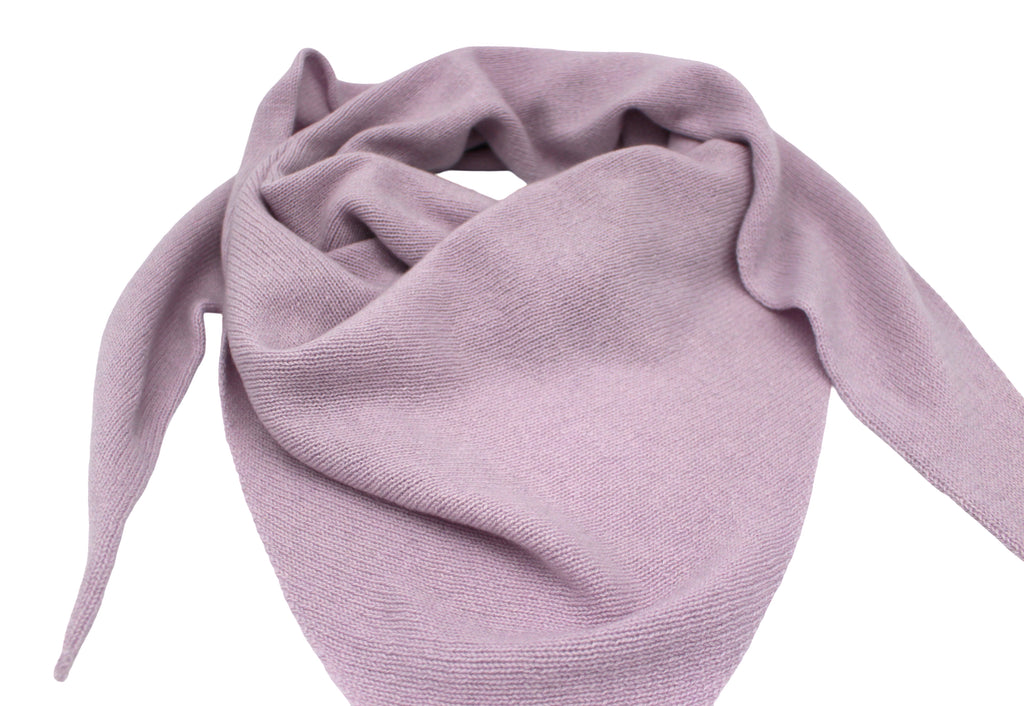 Kaschmir Dreieckstuch – handgemacht aus 100 % Kaschmir – zweifädig gestrickt – nachhaltig & luxuriös – 73 × 210 cm