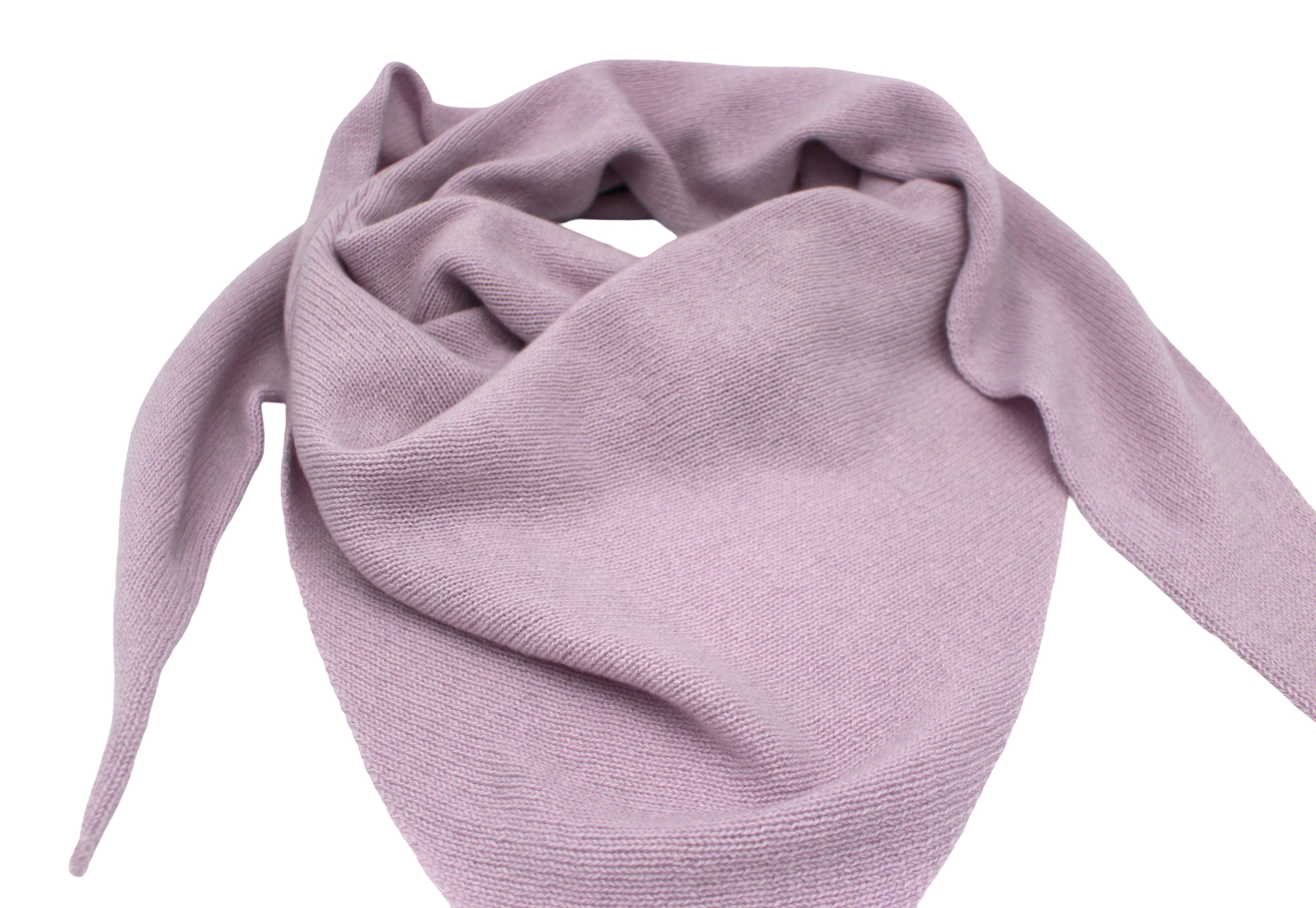 Kaschmir Dreieckstuch – handgemacht aus 100 % Kaschmir – zweifädig gestrickt – nachhaltig & luxuriös – 73 × 210 cm