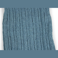 Rippenloop Hella – Blau Meliert | Handgestrickt aus 100 % Wolle