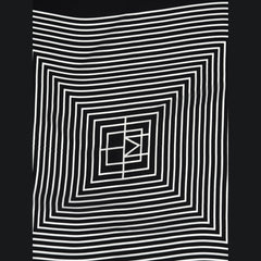 Schwarzes Seidentuch mit Off-White-Streifen – 100 % Seide, 90 x 90 cm | Elegantes quadratisches Halstuch