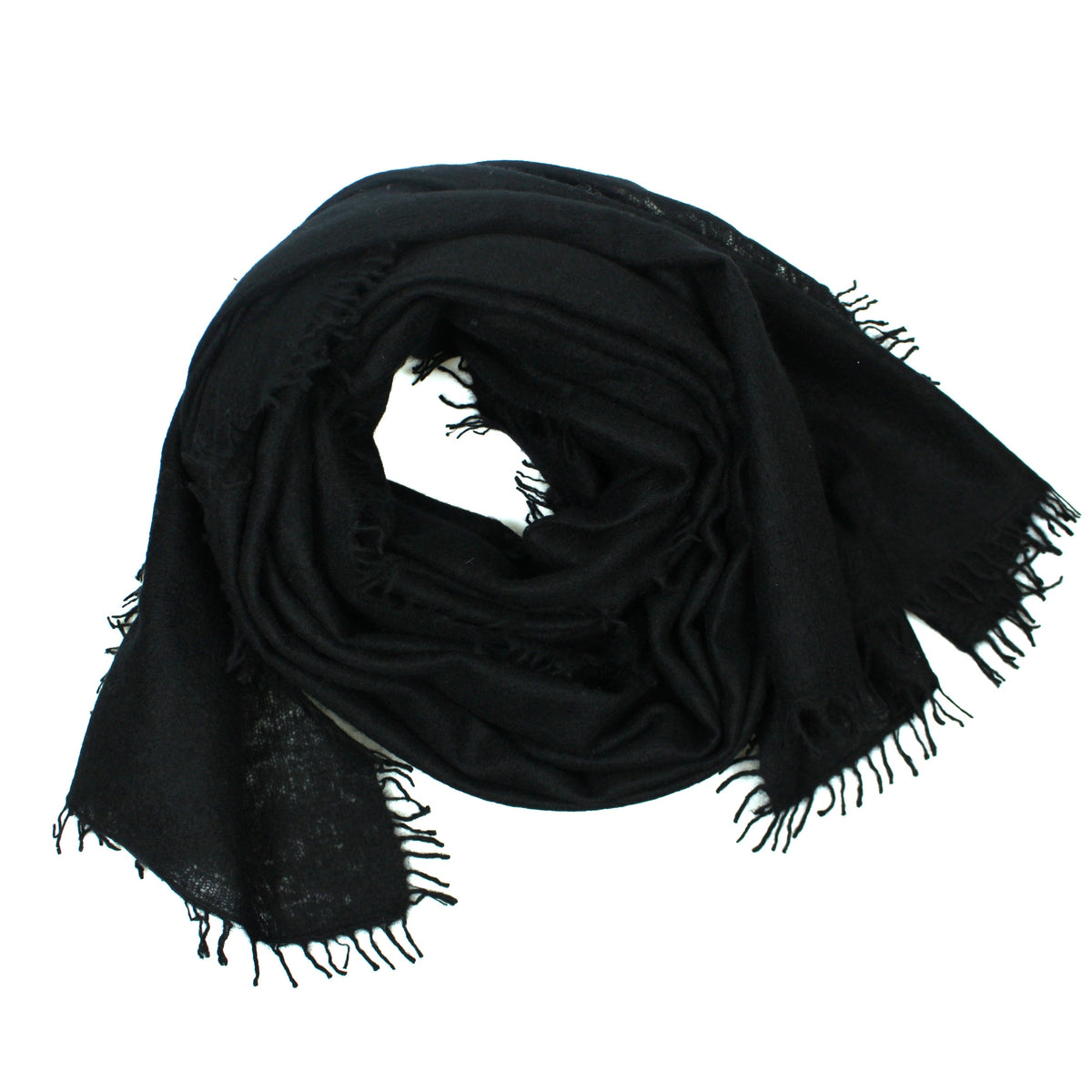 Kaschmir Schal fein mit kleinen Fransen