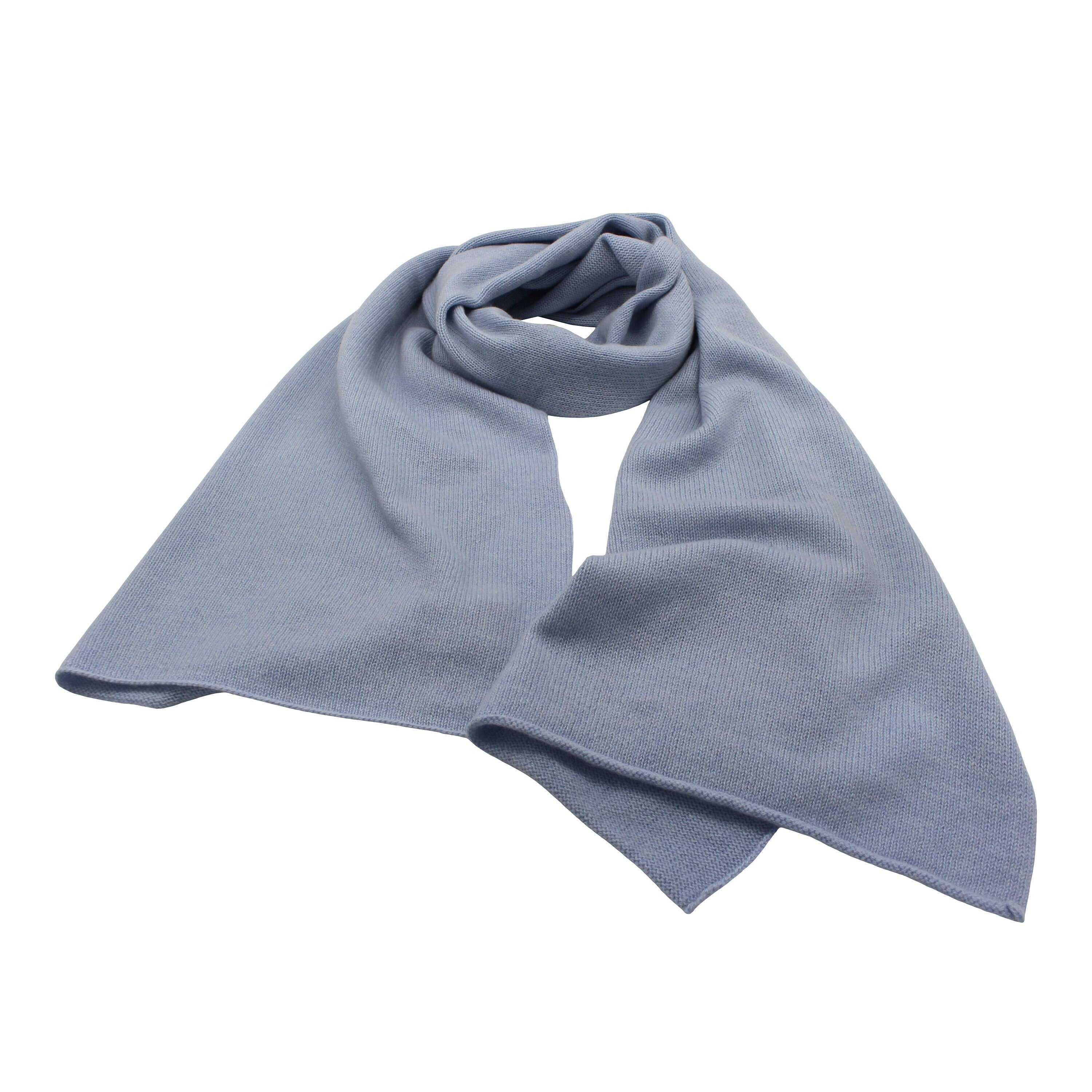 Handgemachter Kaschmir-Schal – 100 % Kaschmir, Unisex, groß & weich,  hellblau