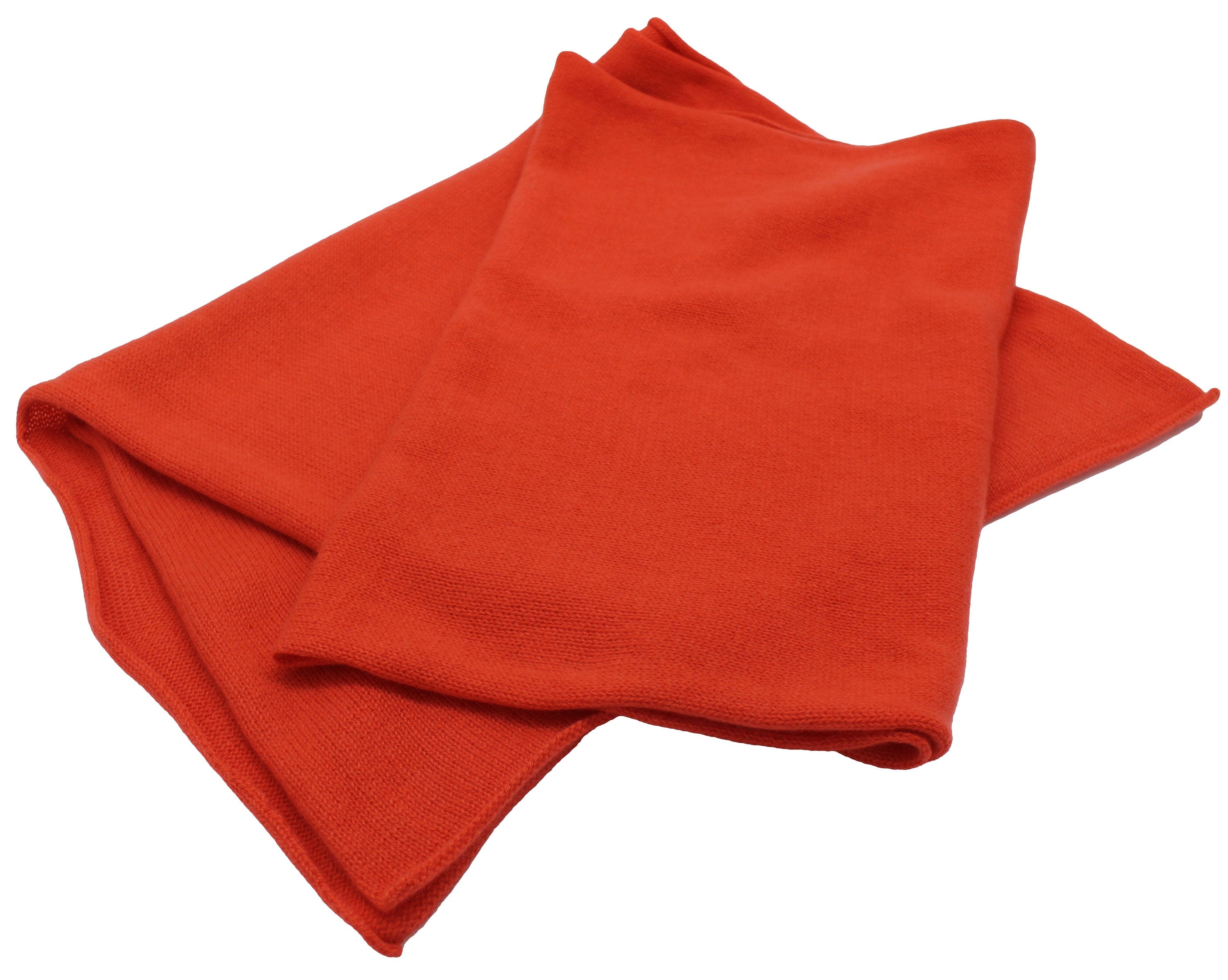 Großer Kaschmir Schal 2-fädig, Koralle