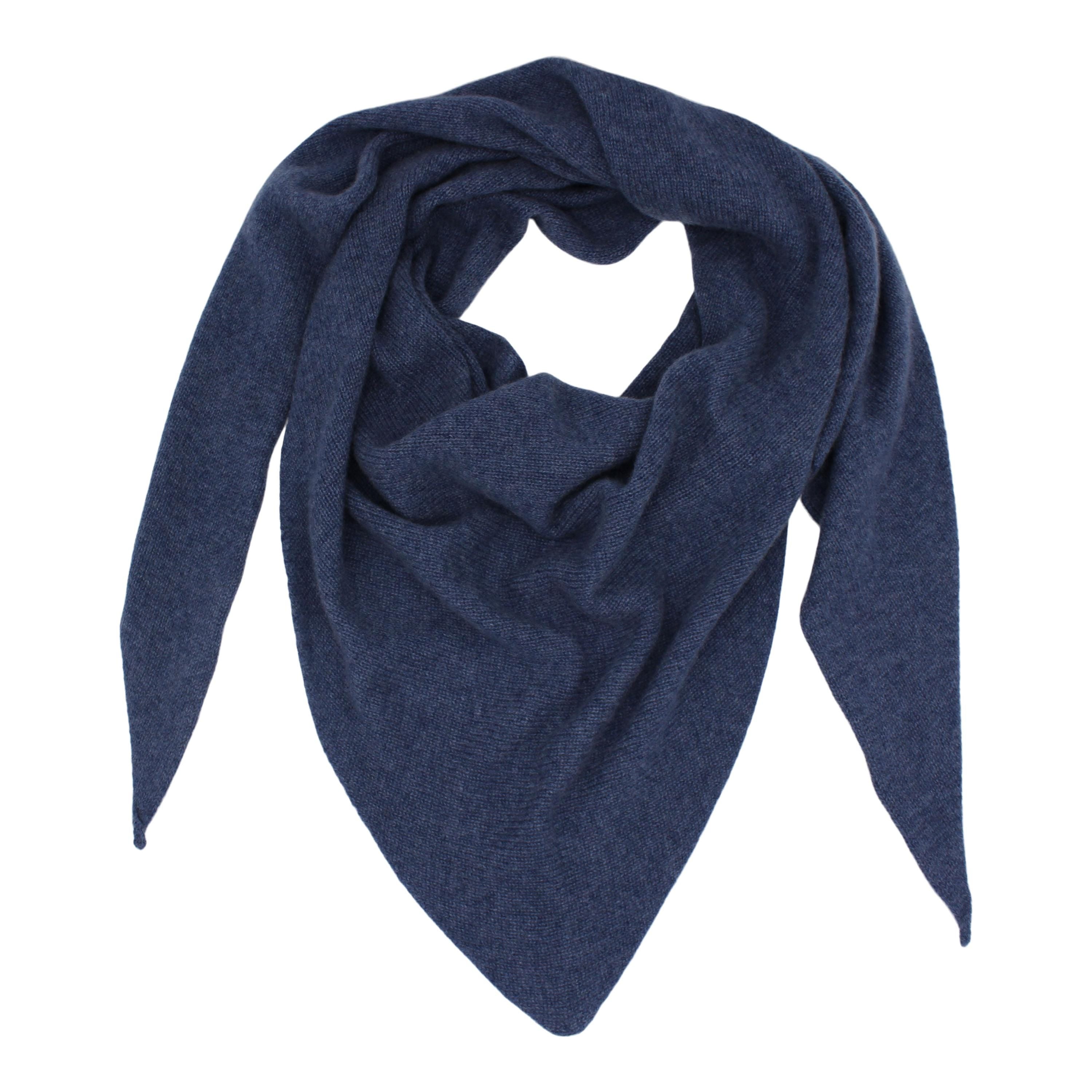 Handgestricktes Dreieckstuch aus 100 % Kaschmir