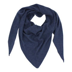 Kaschmir Dreieckstuch Handgestrickt – 100% Kaschmir, Bluewash